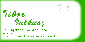 tibor valkusz business card